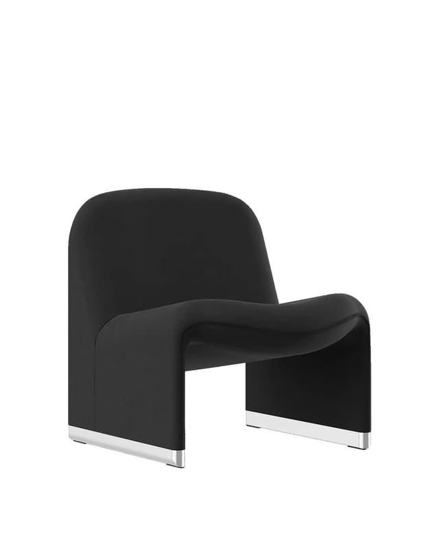 Alky armchair, black, velvet, by G. Piretti, Anonima Castelli - DIMENSION