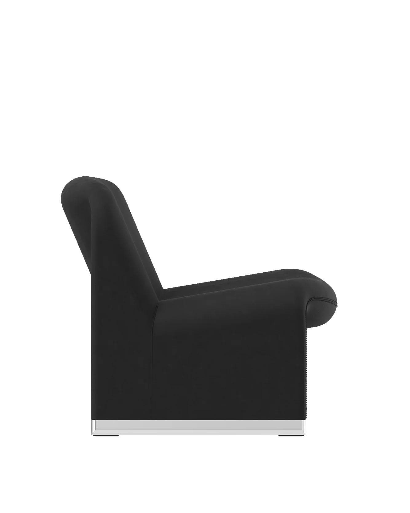 Alky armchair, black, velvet, by G. Piretti, Anonima Castelli - 348156