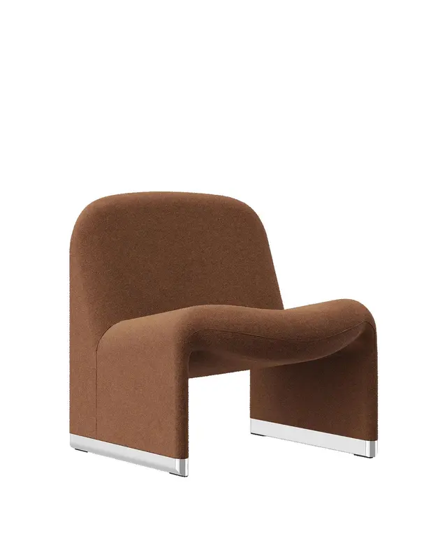 Alky armchair, brown, Kvadrat wool, by G. Piretti, Anonima Castelli - DIMENSION
