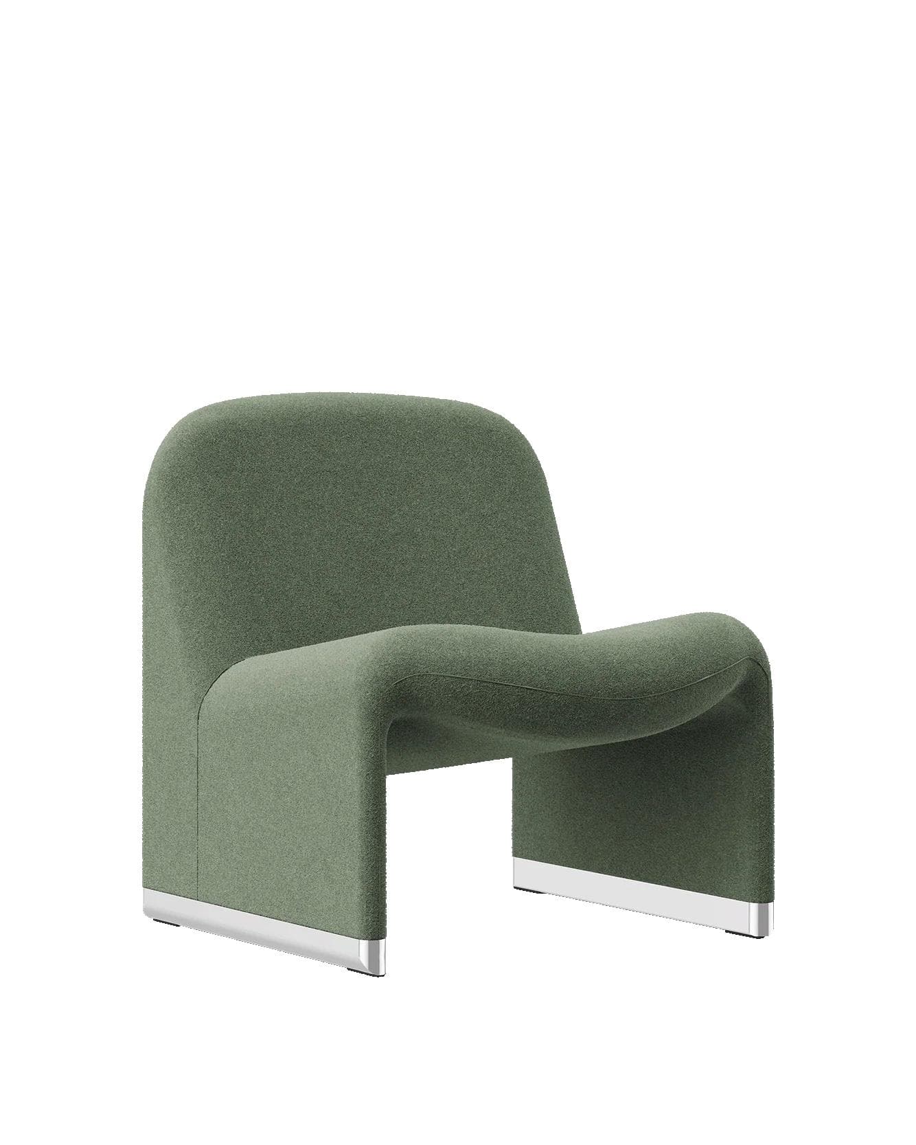 Alky armchair, green, Kvadrat wool, by G. Piretti, Anonima Castelli