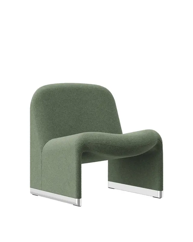 Alky armchair, green, Kvadrat wool, by G. Piretti, Anonima Castelli - DIMENSION