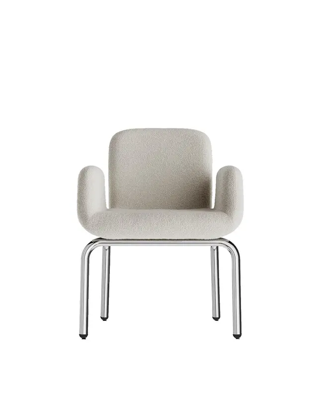 Armchair LS24 beige, boucle fabric, by M. Viezzoli, Anonima Castelli - DIMENSION