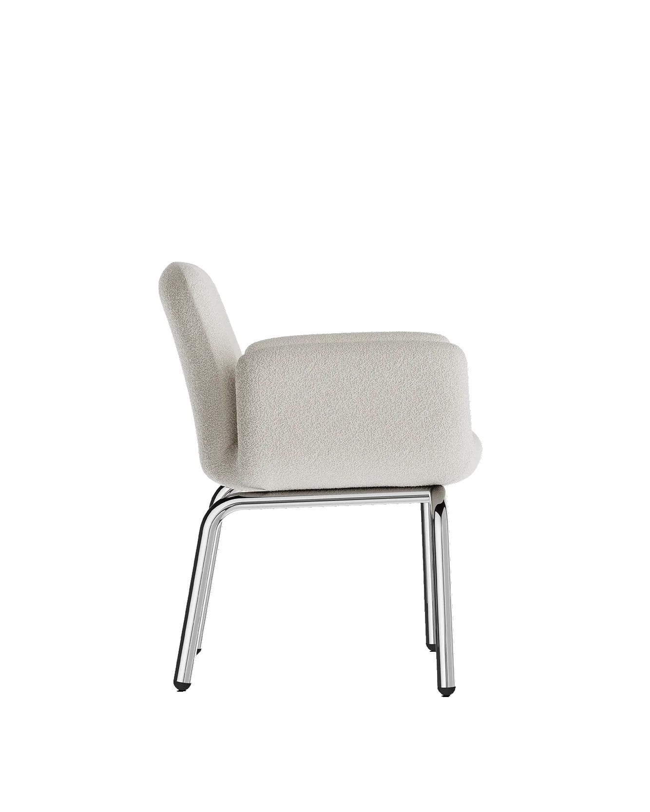 Armchair LS24 beige, boucle fabric, by M. Viezzoli, Anonima Castelli - 348863