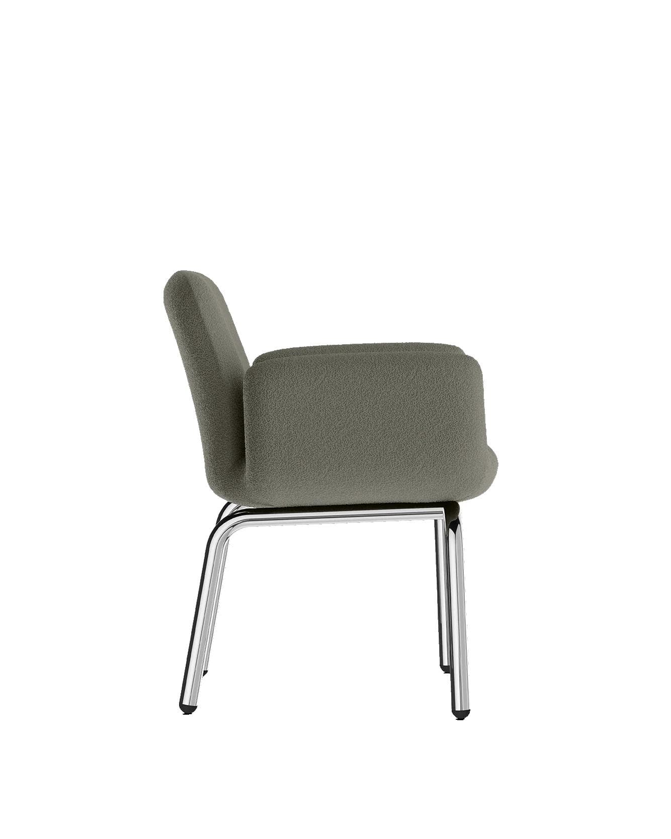 Armchair LS24 graphite, bouclé fabric, by M. Viezzoli, Anonima Castelli - 348833