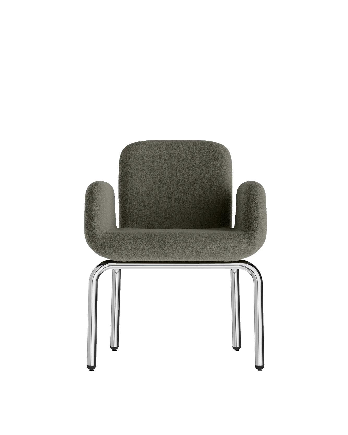 Armchair LS24 graphite, bouclé fabric, by M. Viezzoli, Anonima Castelli