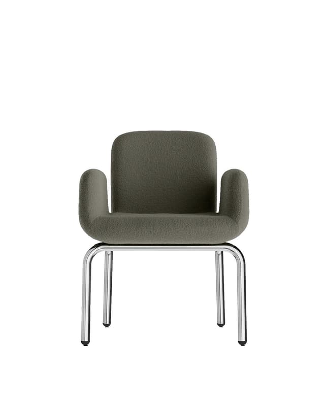 Armchair LS24 graphite, bouclé fabric, by M. Viezzoli, Anonima Castelli - DIMENSION