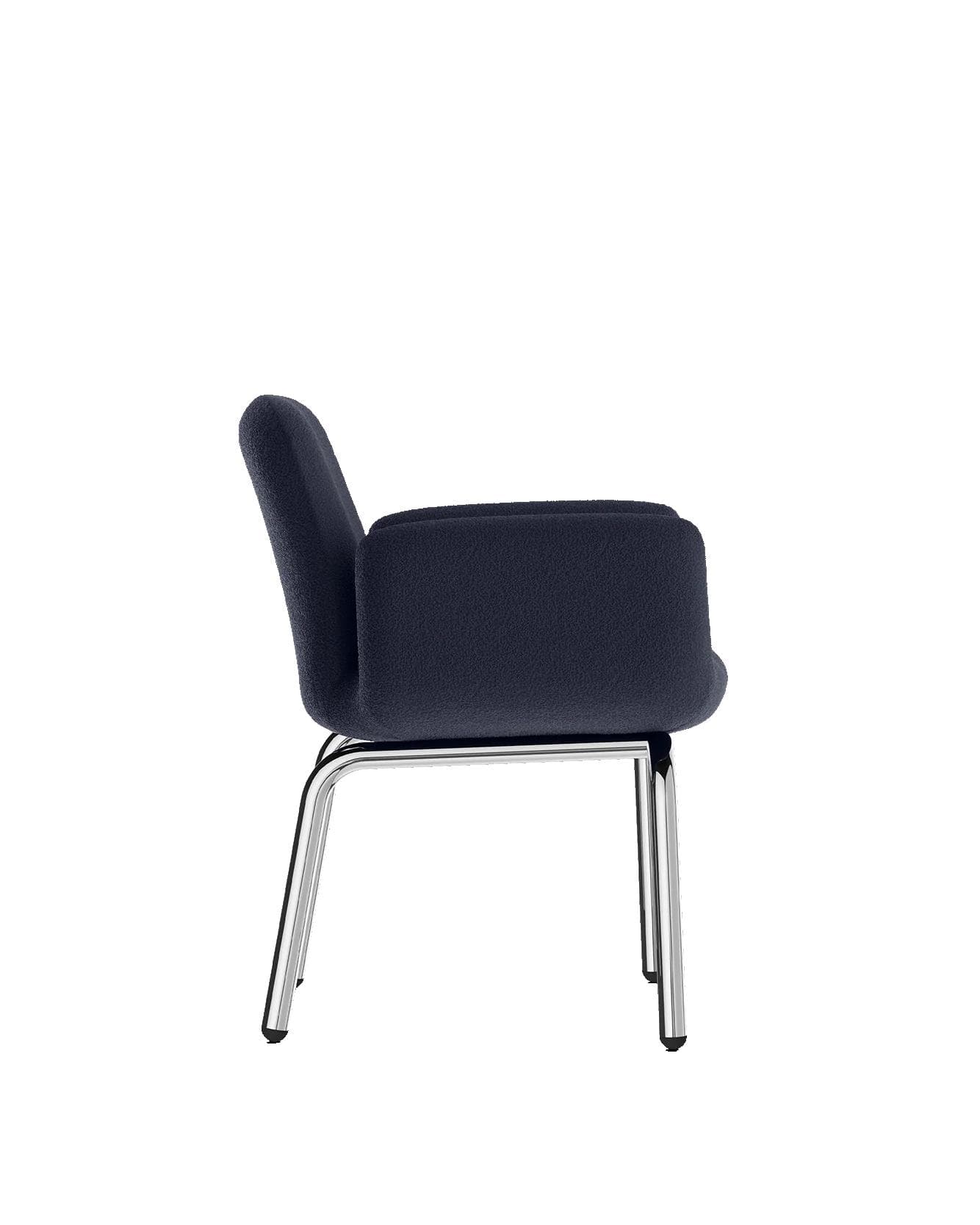 Armchair LS24 navy blue, boucle fabric, by M. Viezzoli, Anonima Castelli - 348823