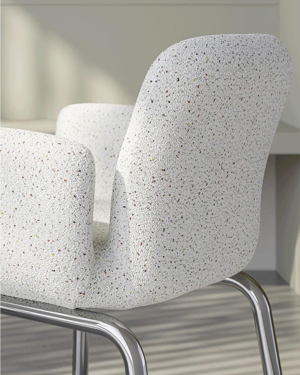 Armchair LS24 navy blue, boucle fabric, by M. Viezzoli, Anonima Castelli - 348826