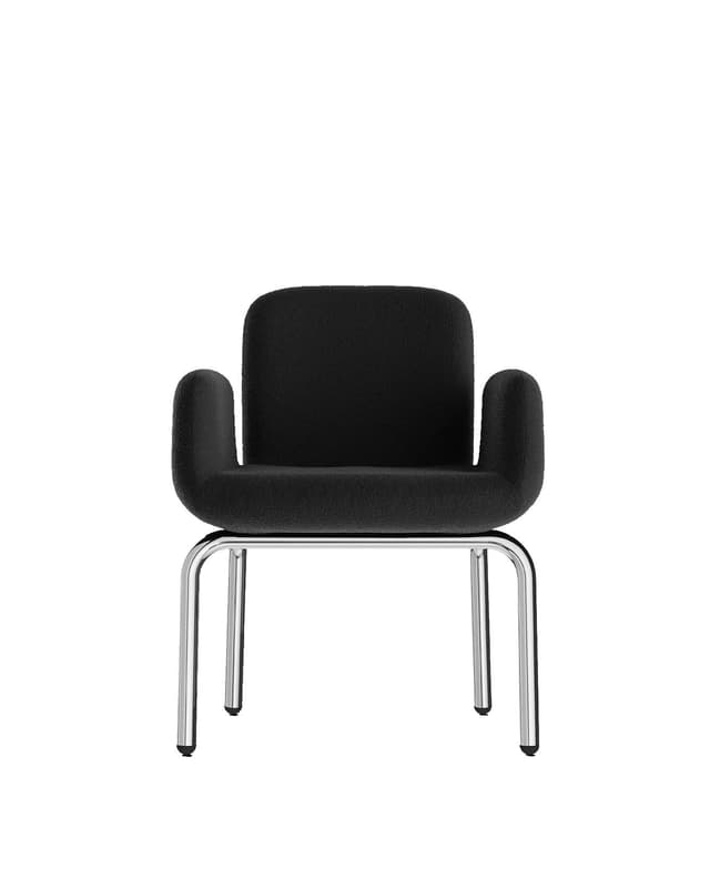 Armchair LS24 charcoal, boucle fabric, by M. Viezzoli, Anonima Castelli - DIMENSION