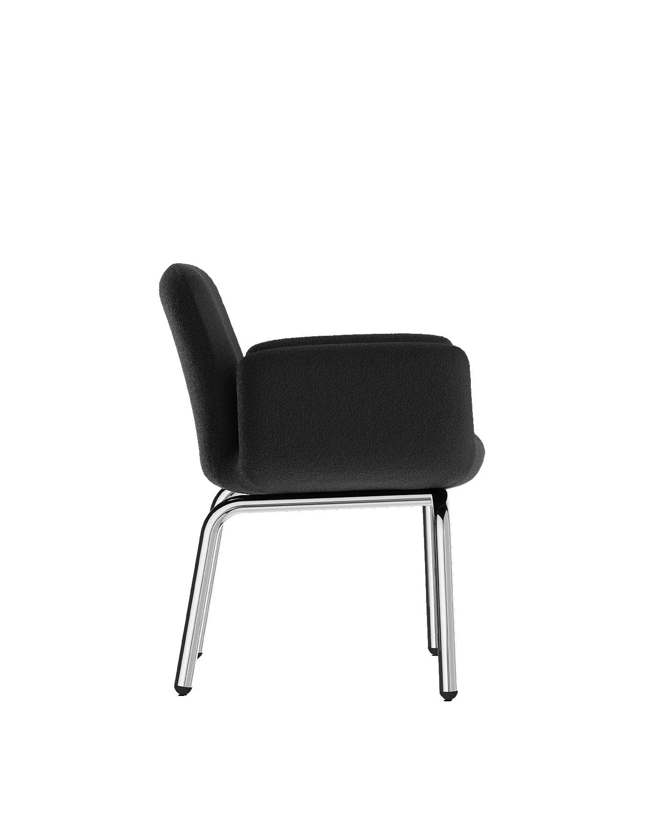 Armchair LS24 charcoal, boucle fabric, by M. Viezzoli, Anonima Castelli - 348810