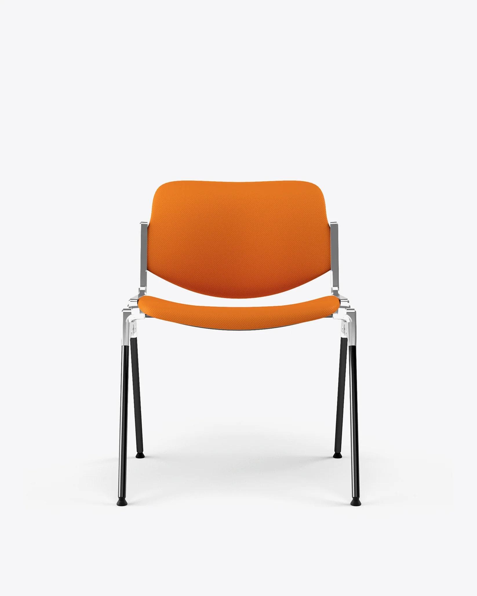 Chair DSC 106 orange, Trevira fabric, by G. Piretti, Anonima Castelli - 348799