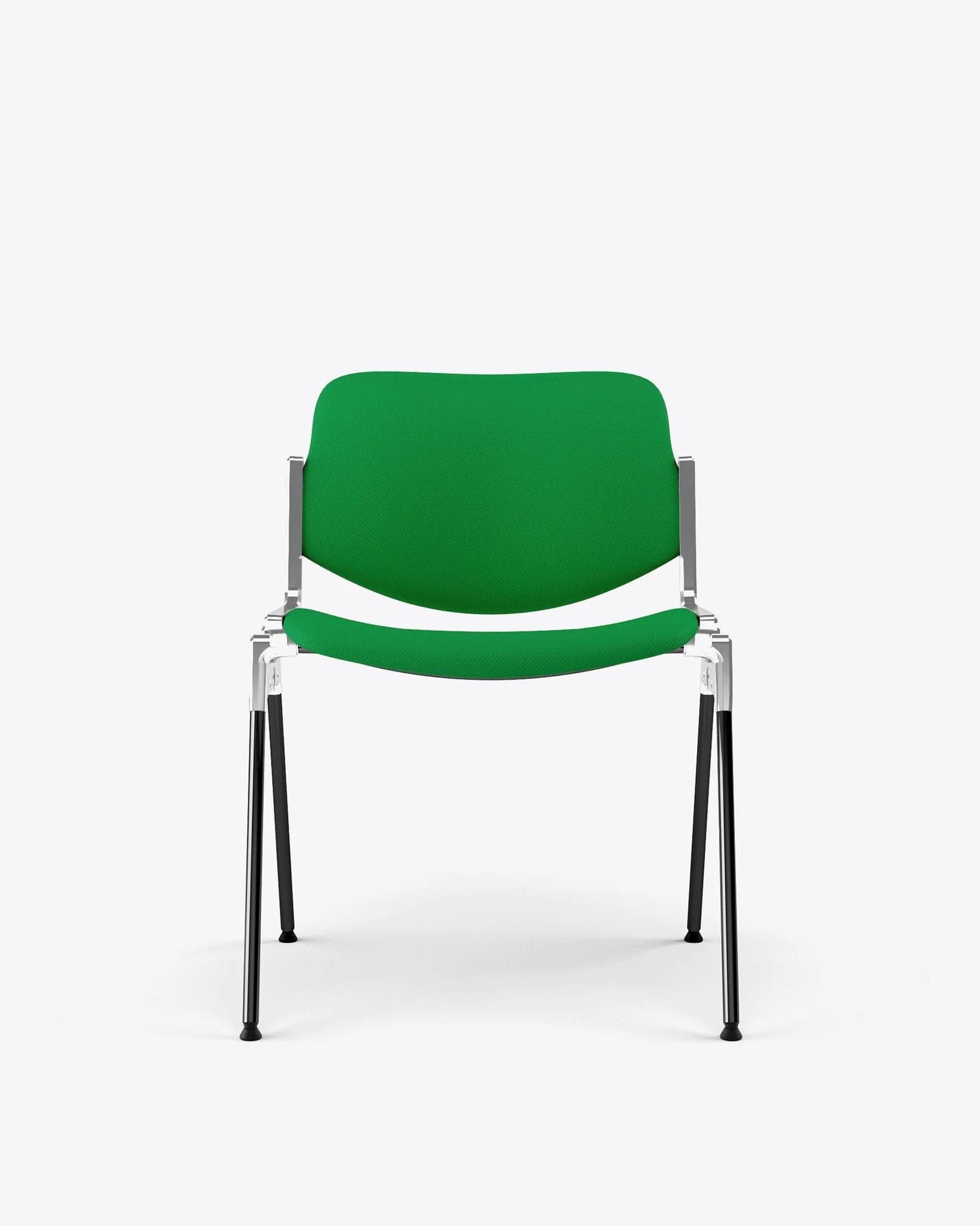 Chair DSC 106 green, Trevira fabric, by G. Piretti, Anonima Castelli - 348779