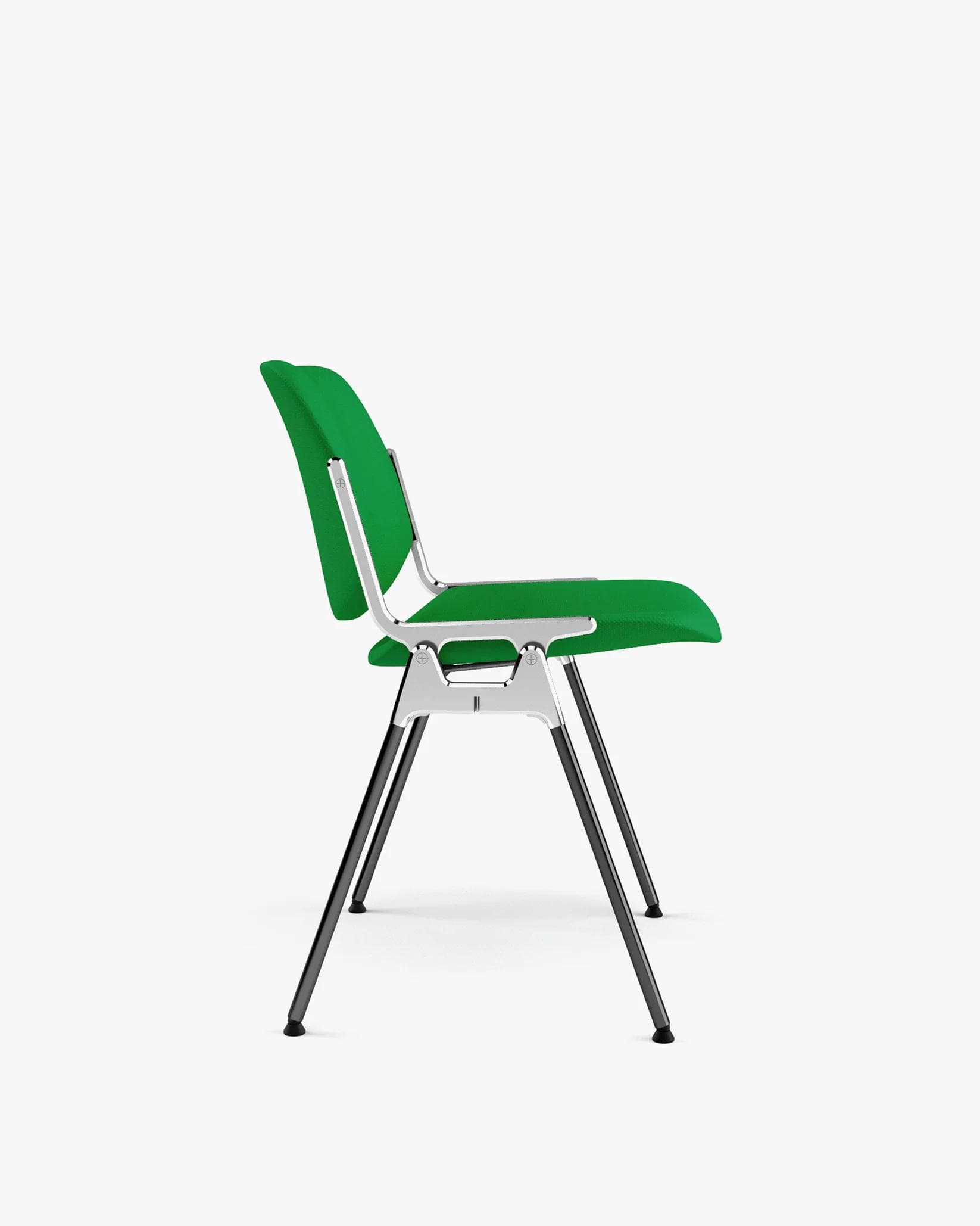 Chair DSC 106 green, Trevira fabric, by G. Piretti, Anonima Castelli - 348780