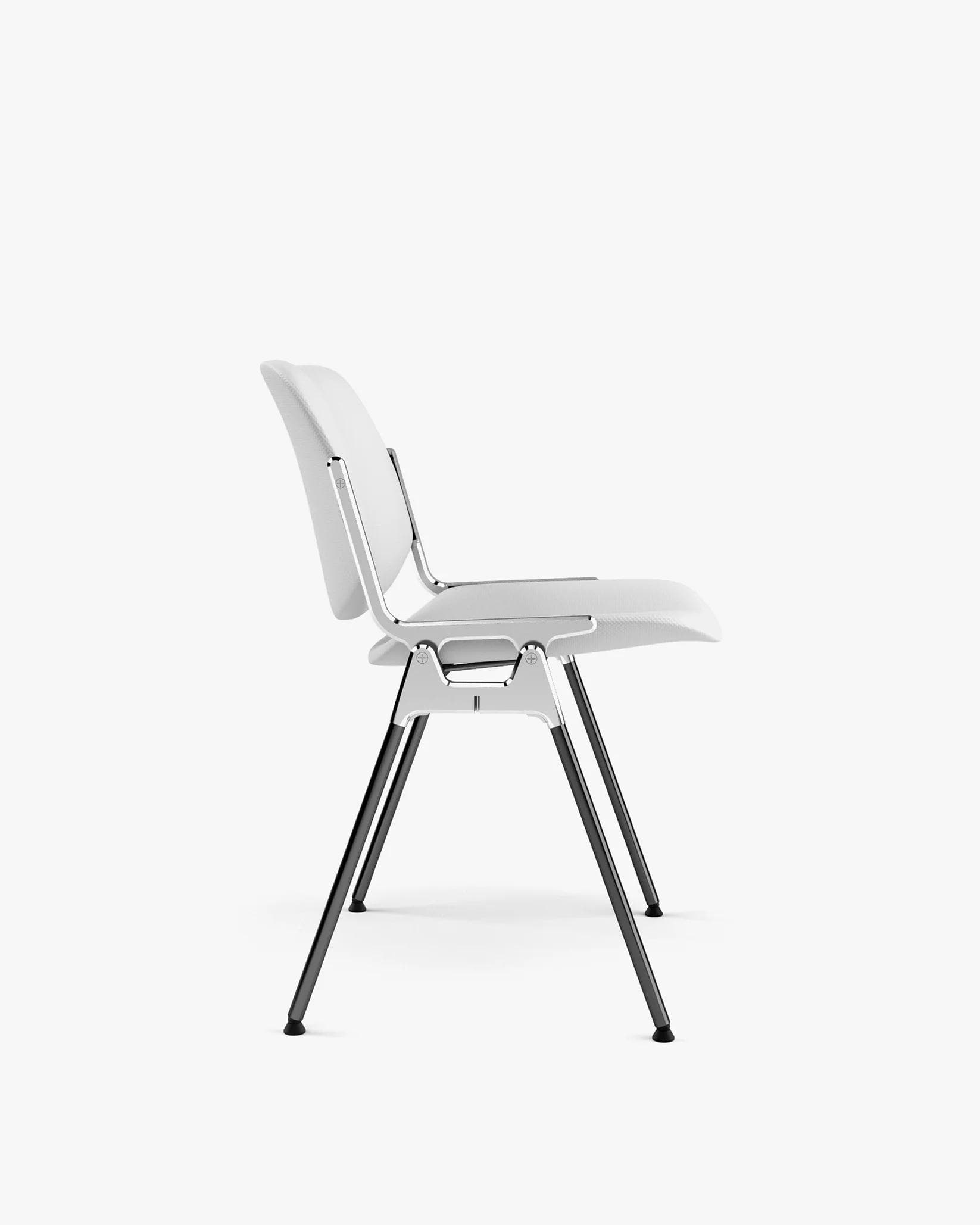 DSC 106 chair, white, Trevira fabric, by G. Piretti, Anonima Castelli - 348770