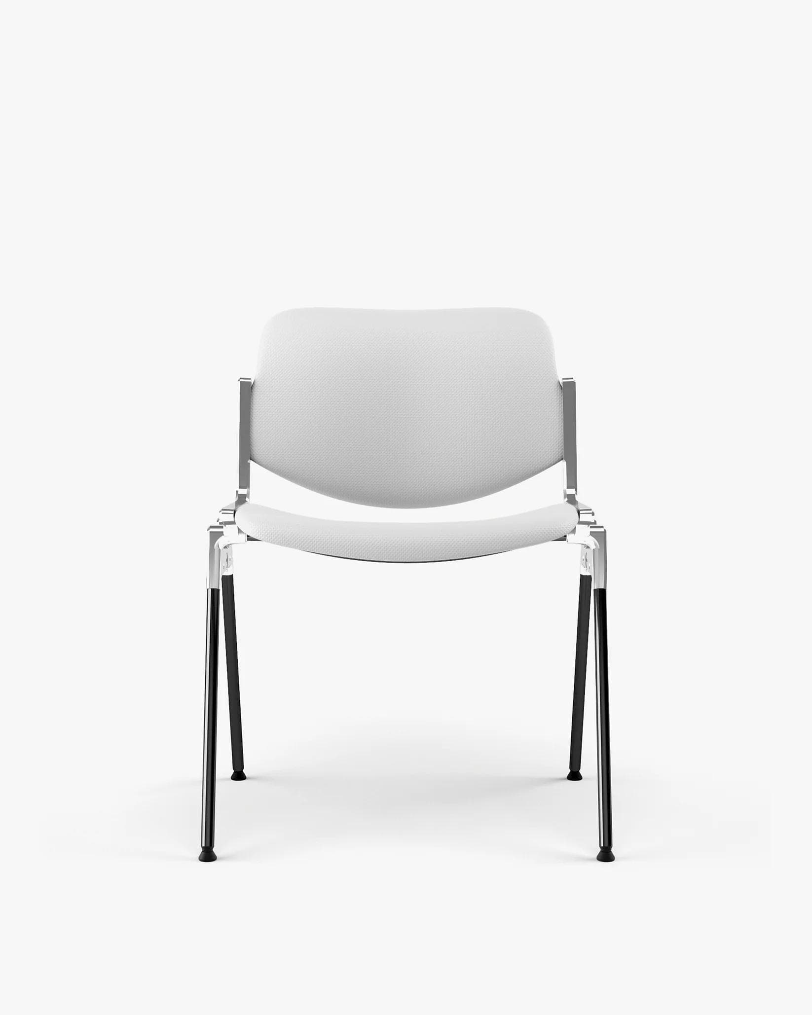 DSC 106 chair, white, Trevira fabric, by G. Piretti, Anonima Castelli - 348769