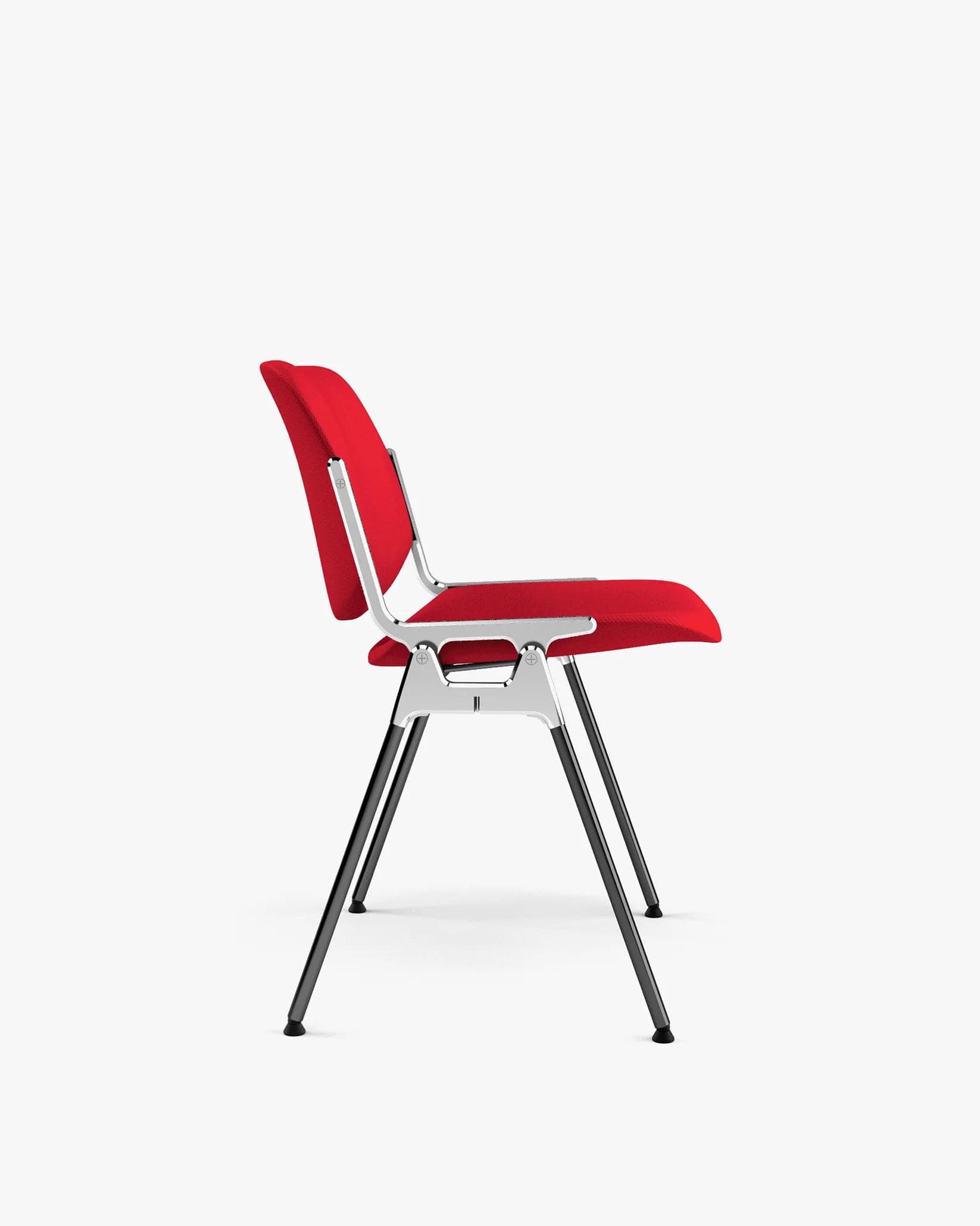 Chair DSC 106 red, Trevira fabric, by G. Piretti, Anonima Castelli - 348760