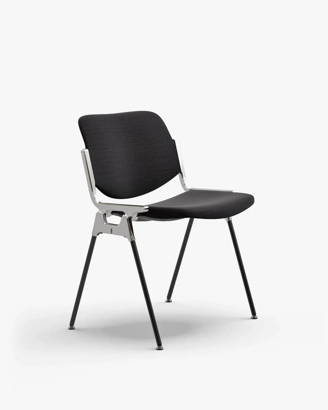 Chair DSC 106 black, Trevira fabric, by G. Piretti, Anonima Castelli - DIMENSION