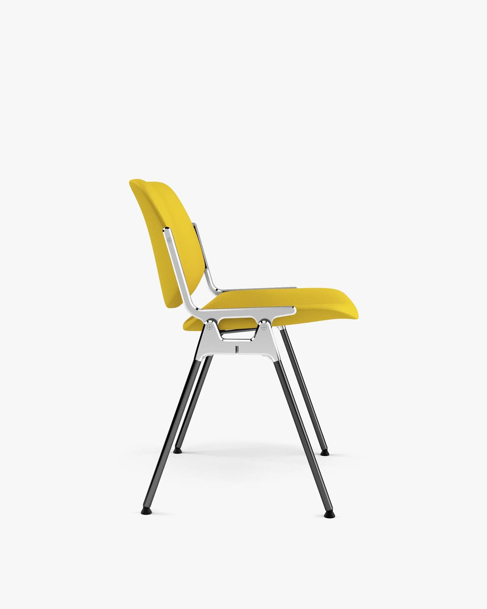 Chair DSC 106 yellow, Trevira fabric, by G. Piretti, Anonima Castelli - 348740