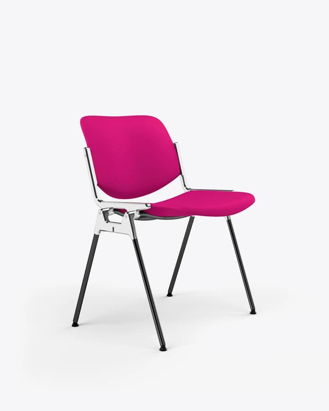 Chair DSC 106 pink, Trevira fabric, by G. Piretti, Anonima Castelli - DIMENSION
