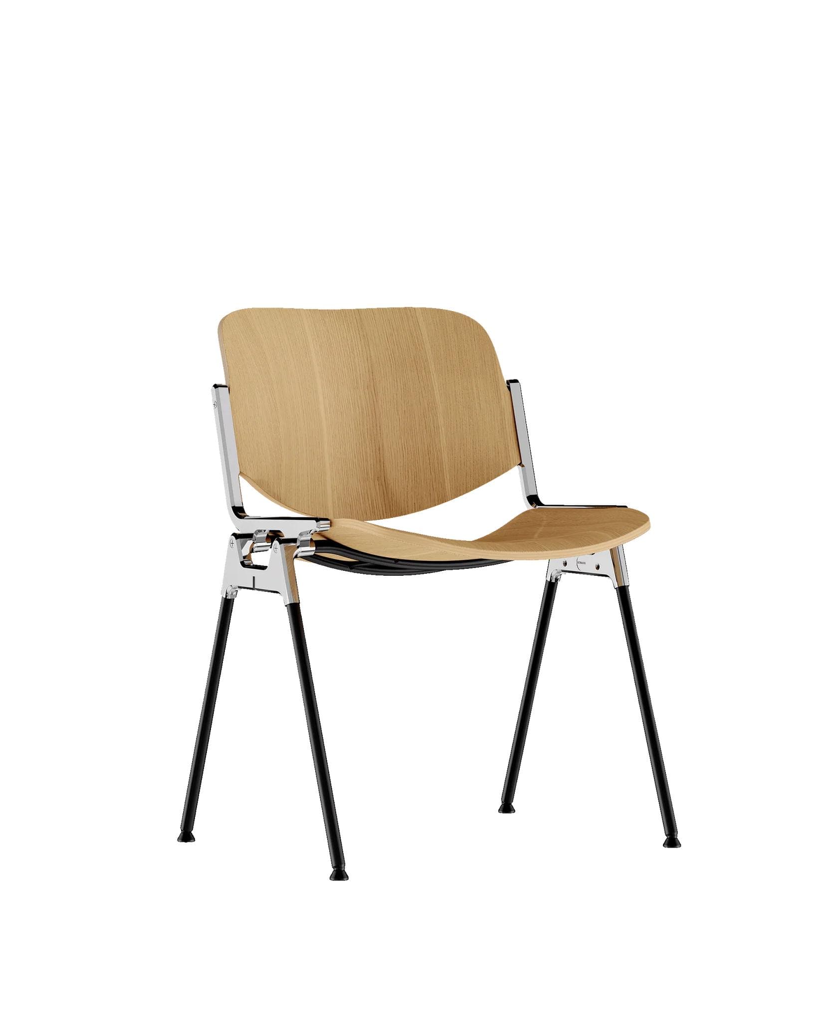 Chair DSC 106, veneer, by G. Piretti, Anonima Castelli
