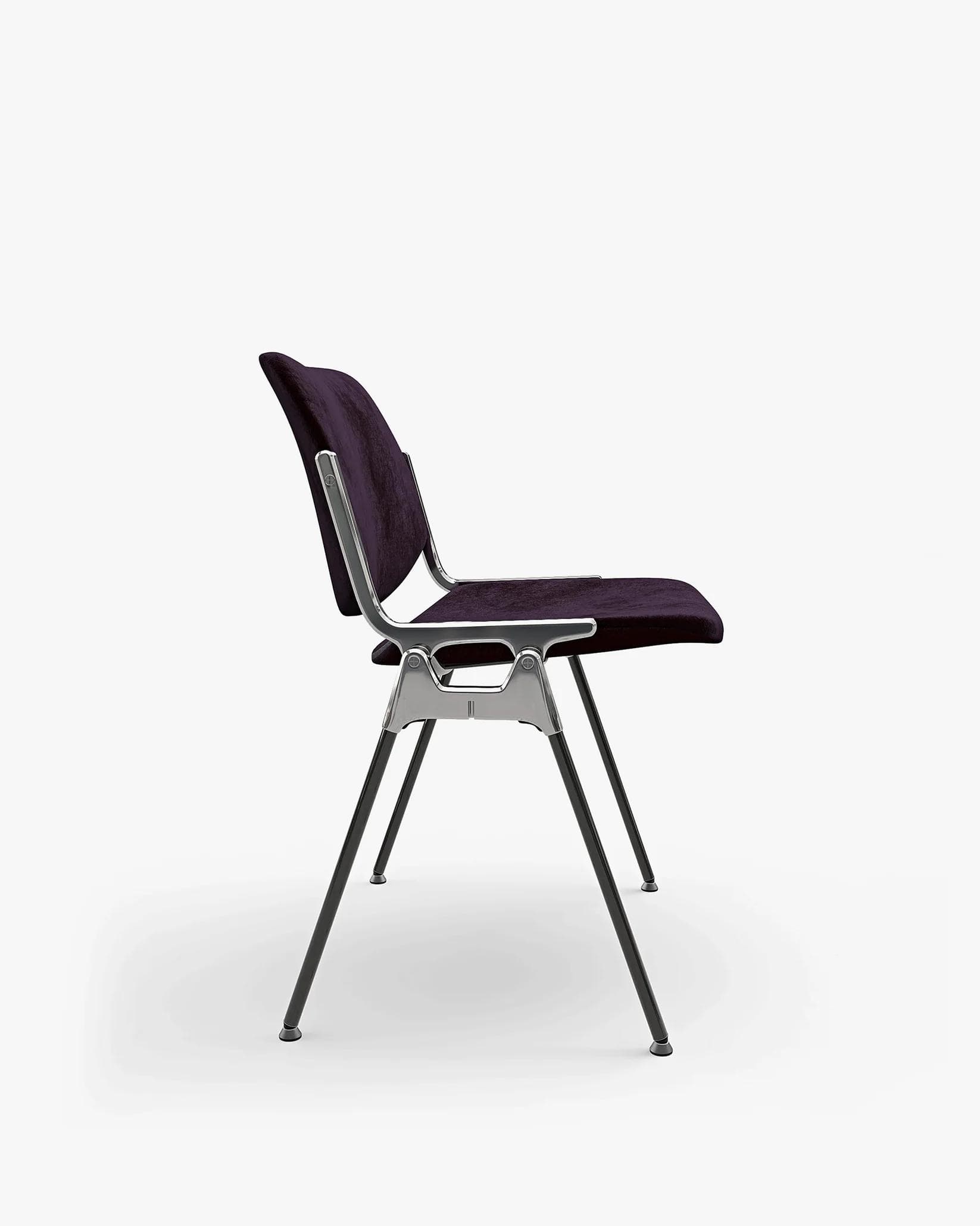Chair DSC 106 purple, velvet, by G. Piretti, Anonima Castelli - 348698