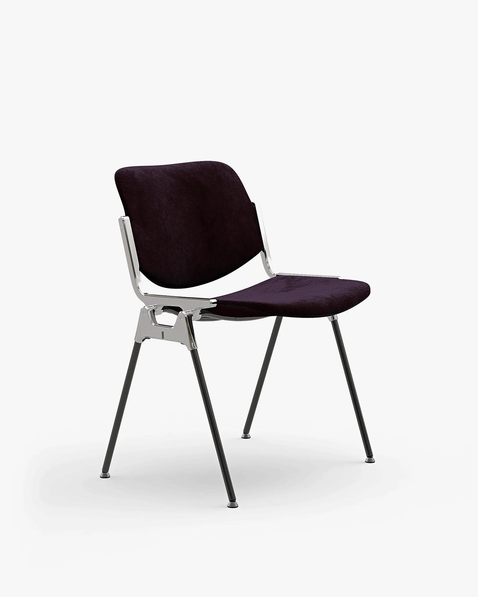 Chair DSC 106 purple, velvet, by G. Piretti, Anonima Castelli