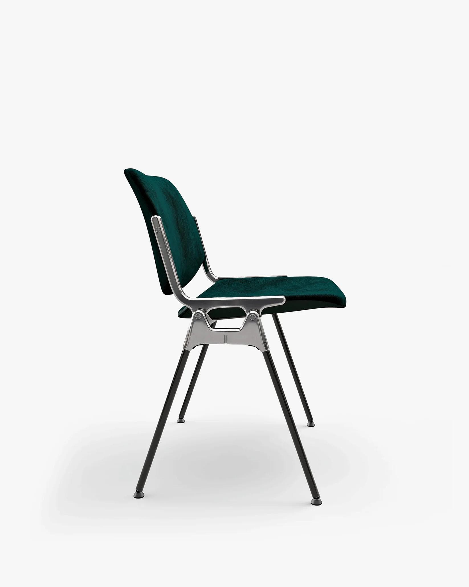 Chair DSC 106 dark green, velvet, by G. Piretti, Anonima Castelli - 348688
