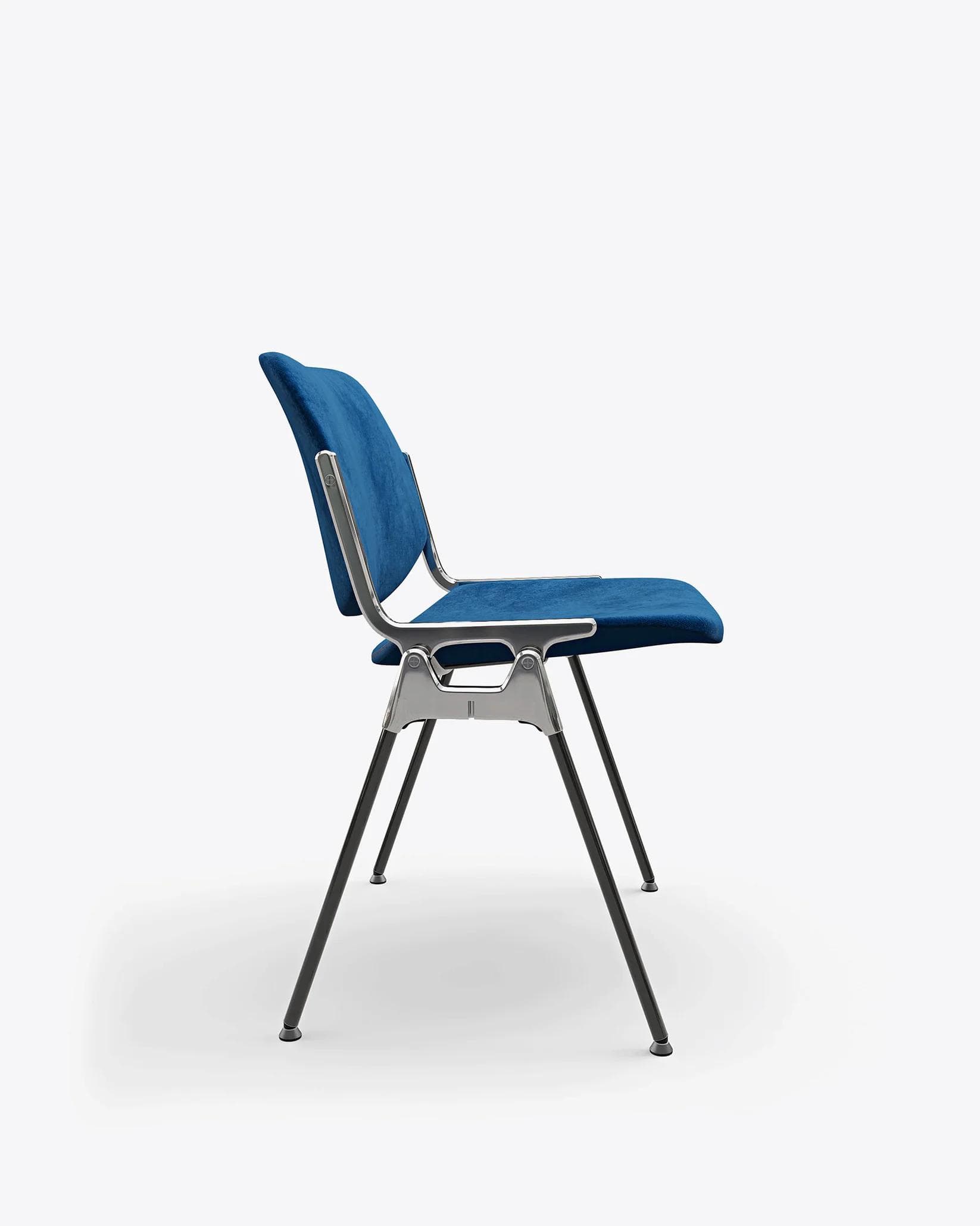 Chair DSC 106 navy blue, velvet, by G. Piretti, Anonima Castelli - 348668