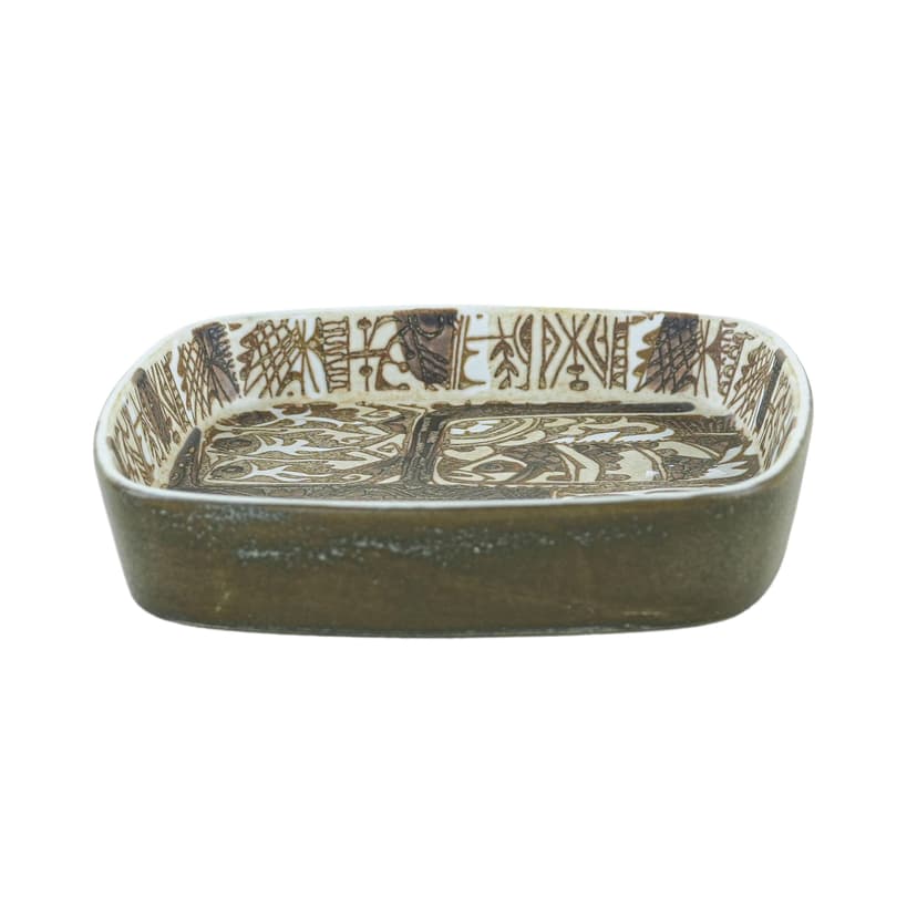 Bowl, brown beige ceramics, Royal Copenhagen, Denmark, 1960s.