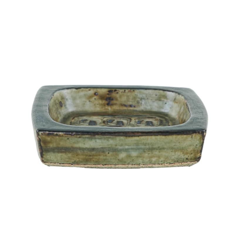 Ceramic bowl, olive green, ceramics, Royal Copenhagen, Denmark, 1960s.