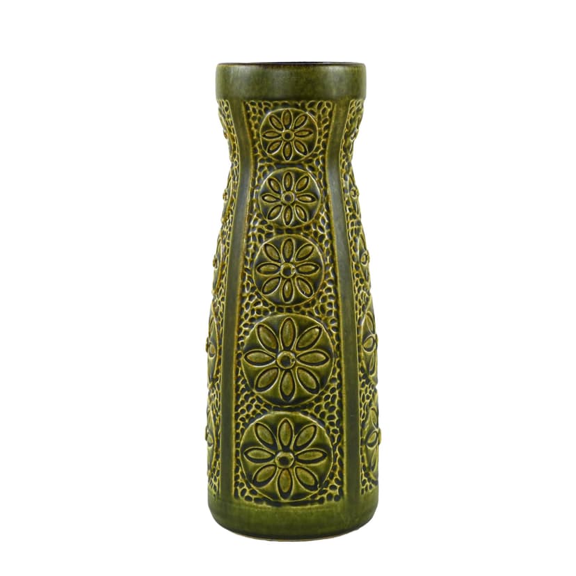 Vase, green, ceramics, Germany, 1970s.