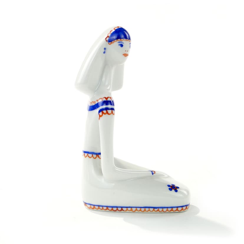 Figurine Egipcjanka, white porcelain, by E. Trzewik-Drost, Zakłady Porcelany Bogucice, Poland, 1960s.