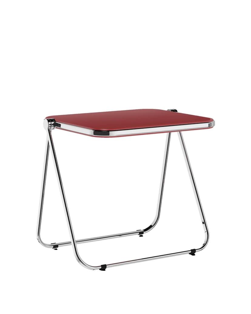 Folding desk Platone red, matte, by G. Piretti, Anonima Castelli