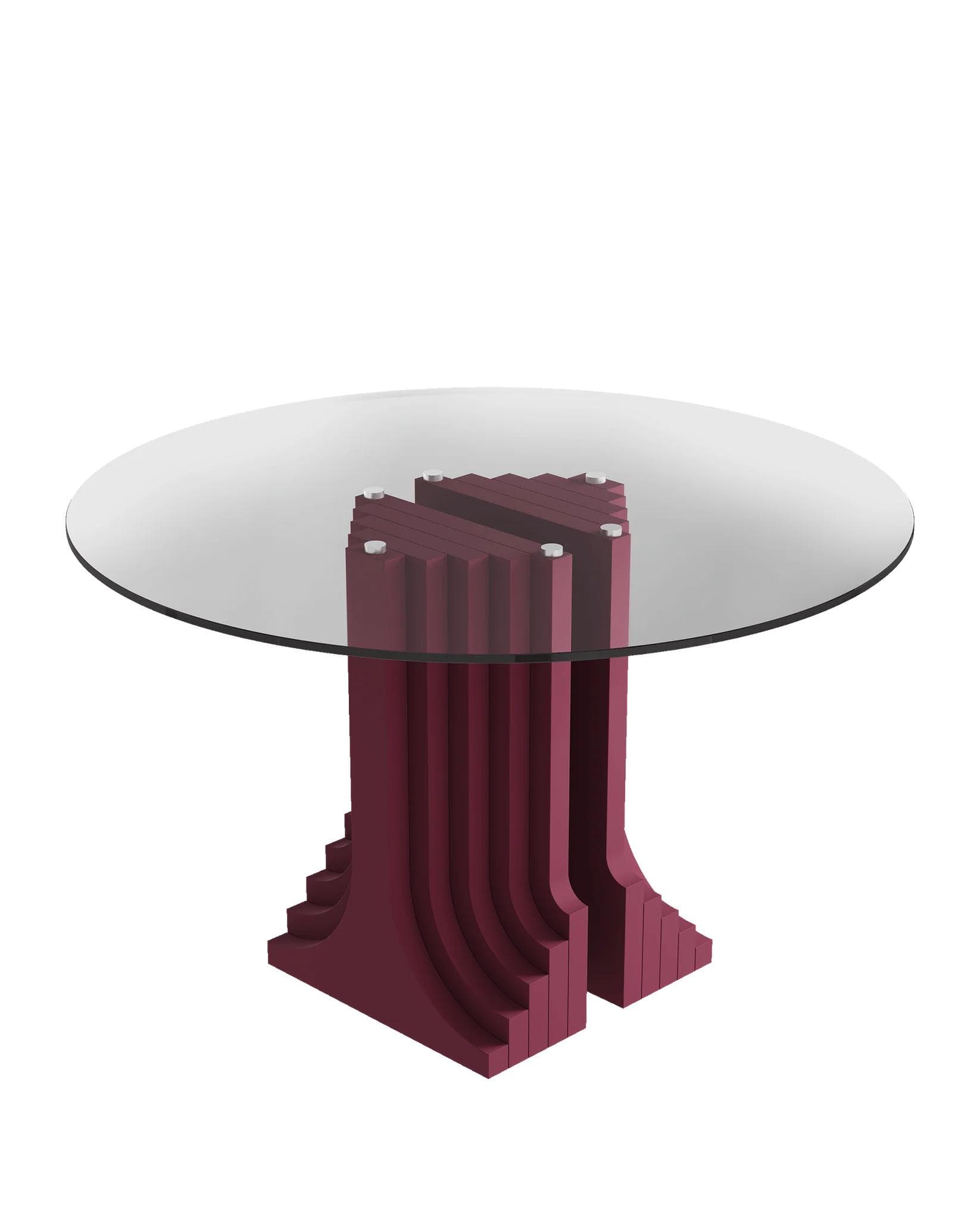 Table Ø1200 Auriga, red, by D. Gavin, Anonima Castelli - 349453