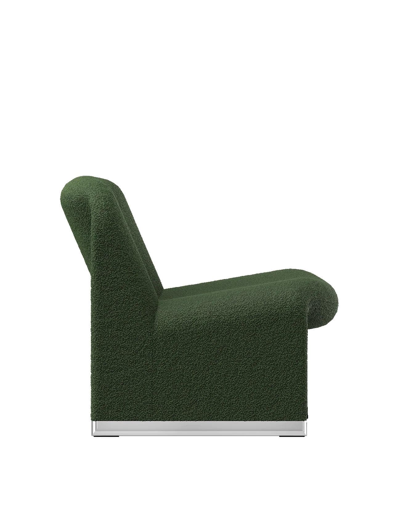 Alky armchair, dark green, boucle fabric, by G. Piretti, Anonima Castelli - 349648