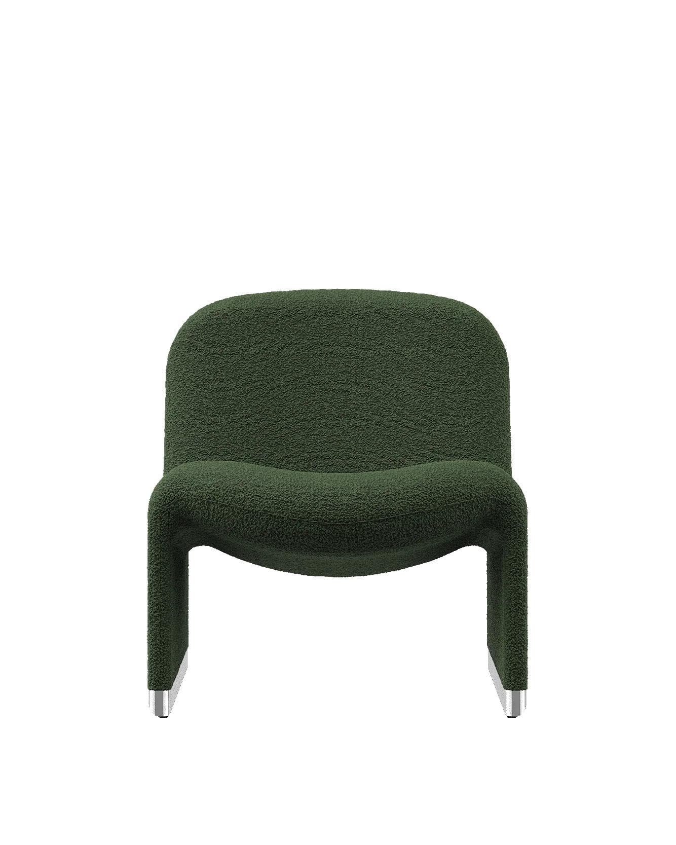 Alky armchair, dark green, boucle fabric, by G. Piretti, Anonima Castelli - 349647