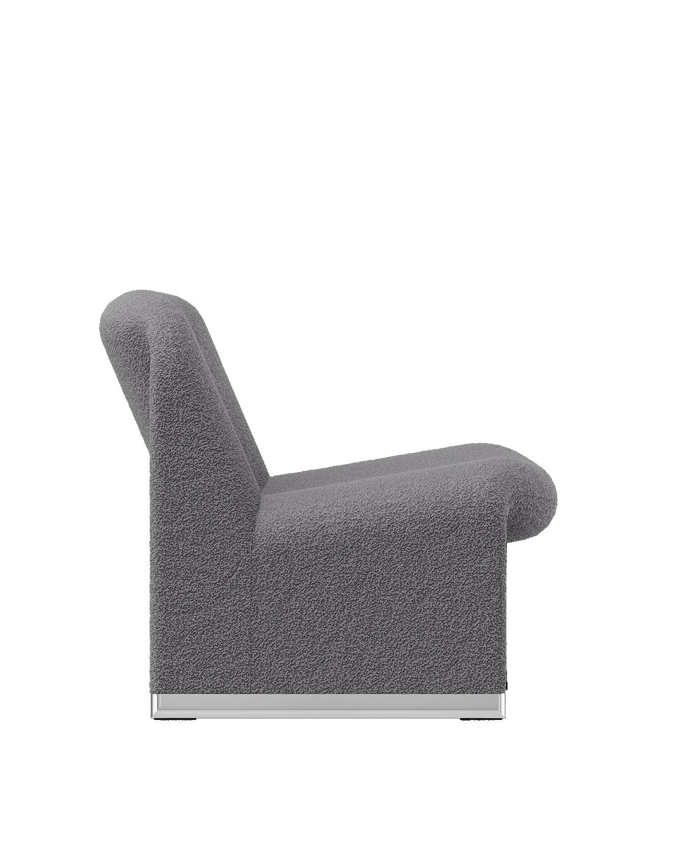 Armchair Alky grey, boucle fabric, by G. Piretti, Anonima Castelli - 349639