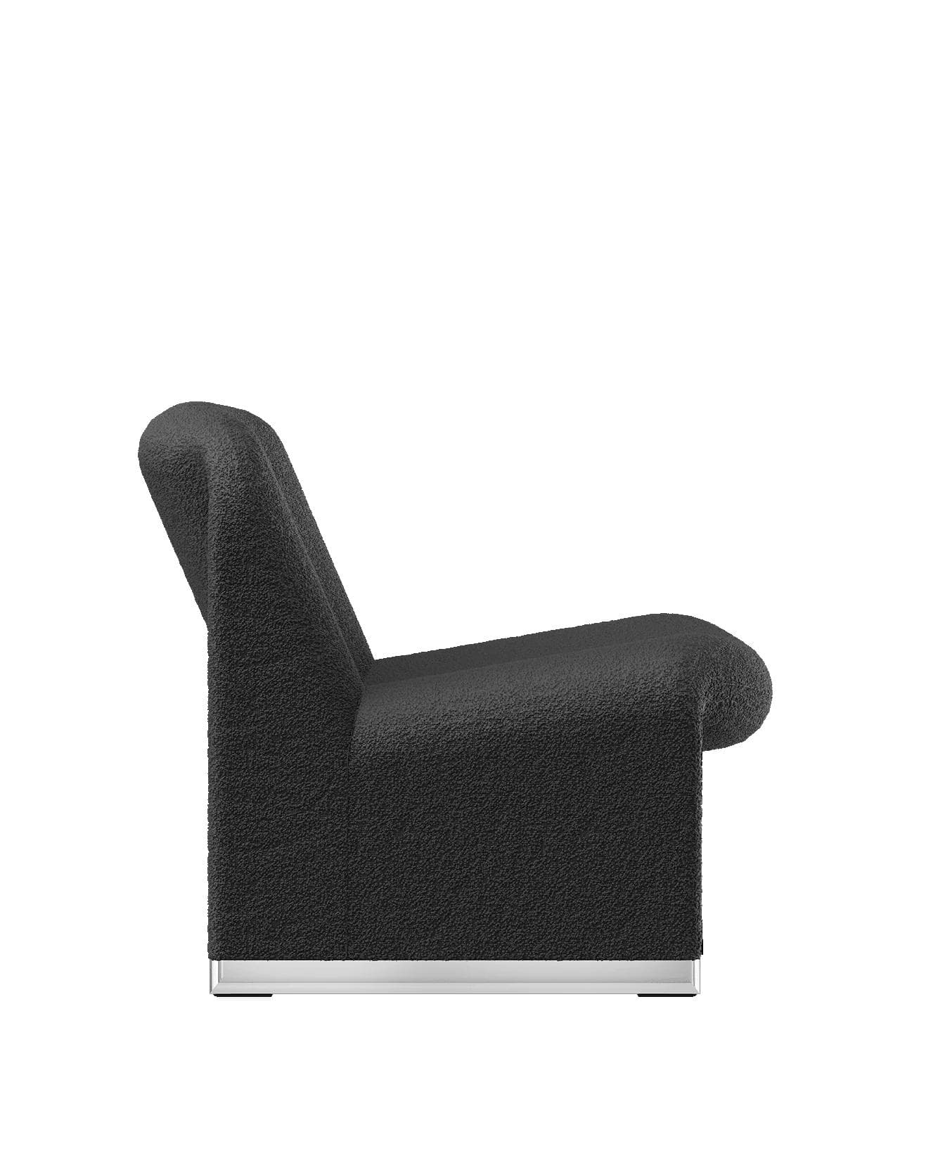 Alky armchair, graphite, boucle fabric, by G. Piretti, Anonima Castelli - 349630