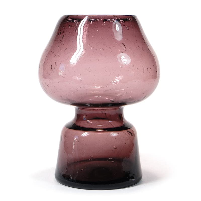 Vase Isolator, purple, soda-lime glass, by K. Krawczyk, Poland, 1970s.