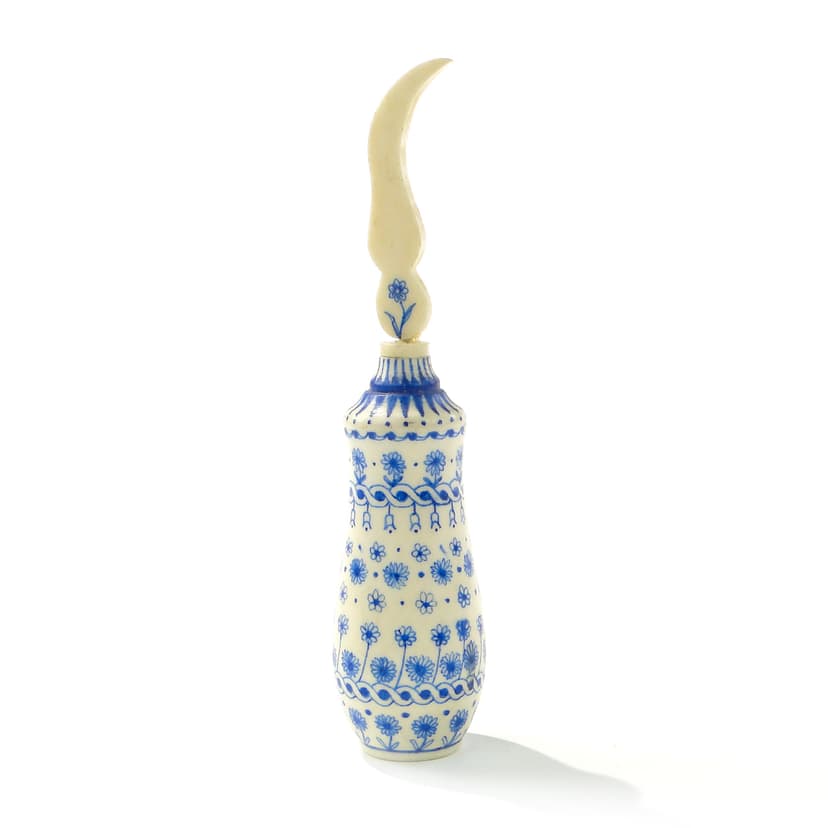 Attar Perfume Bottle, beige, bone, Persia/India, 1920s