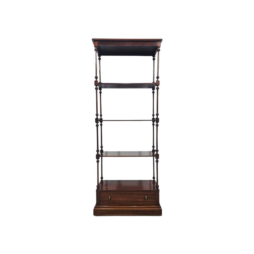 Classic étagère, England 1960s, mahogany brown or walnut brown