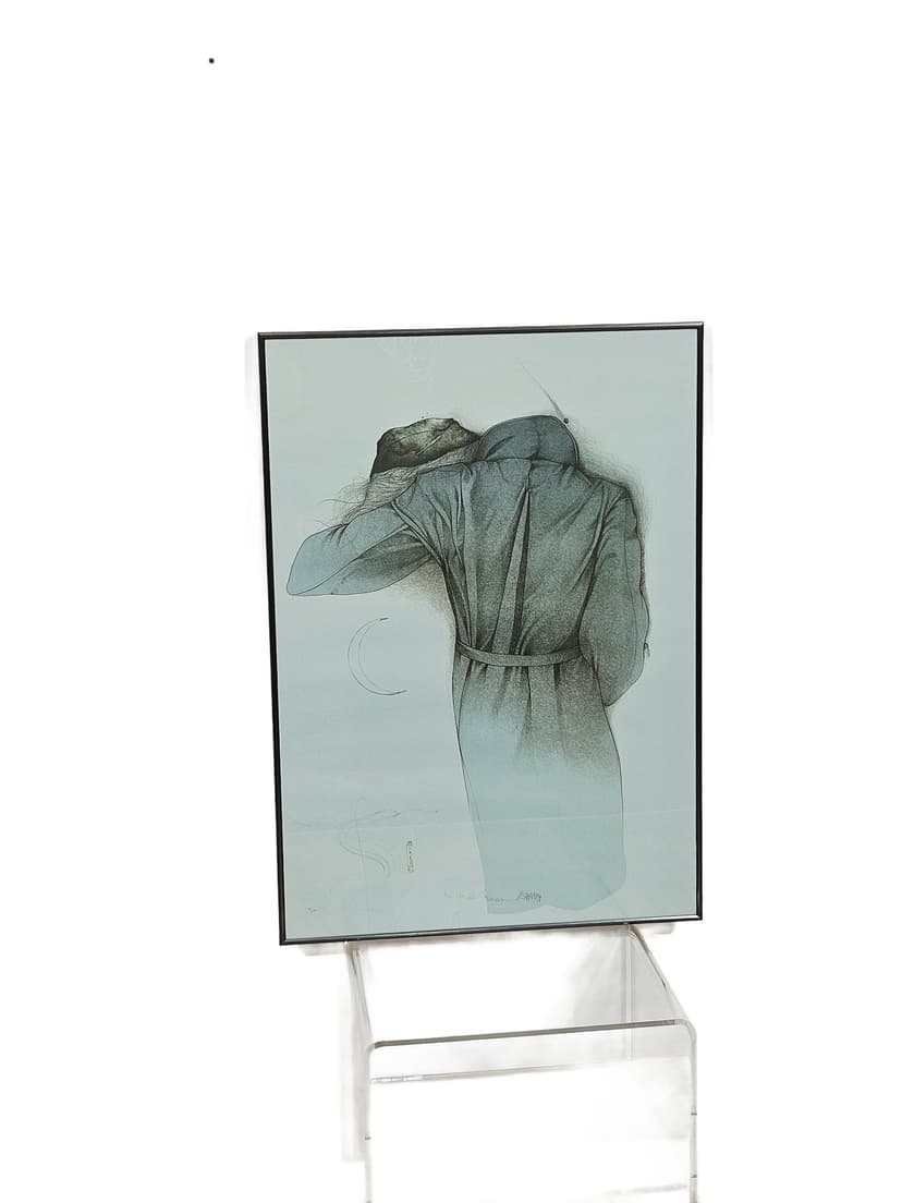 Lithograph Chiaro di Luna 90cm x 64cm, by B. Bruni