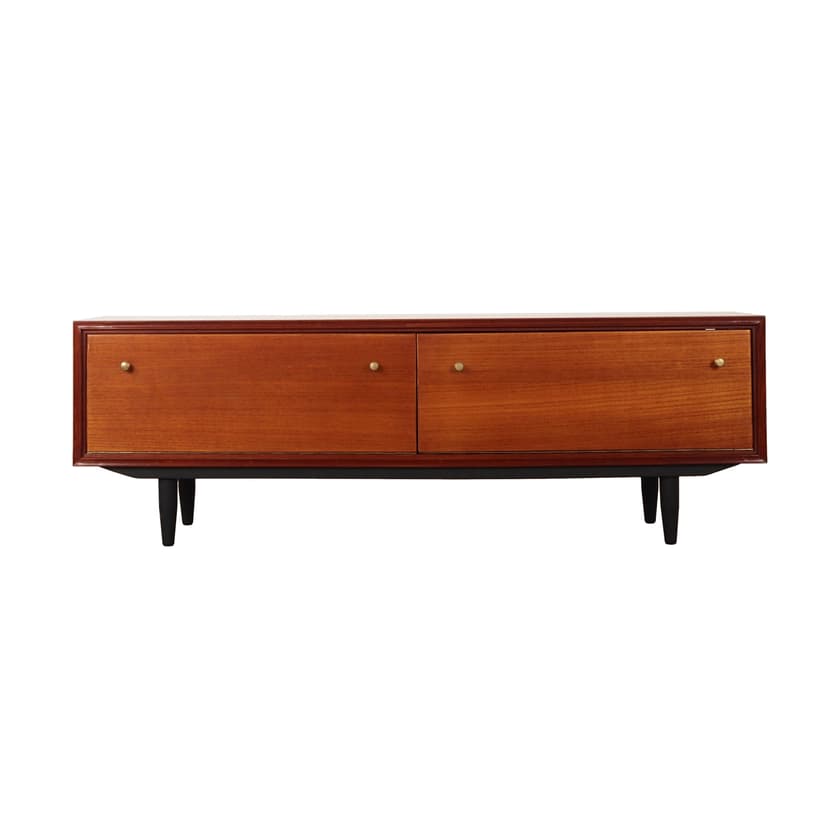 Sideboard, teak brown, black wood, Germany, 1970s.