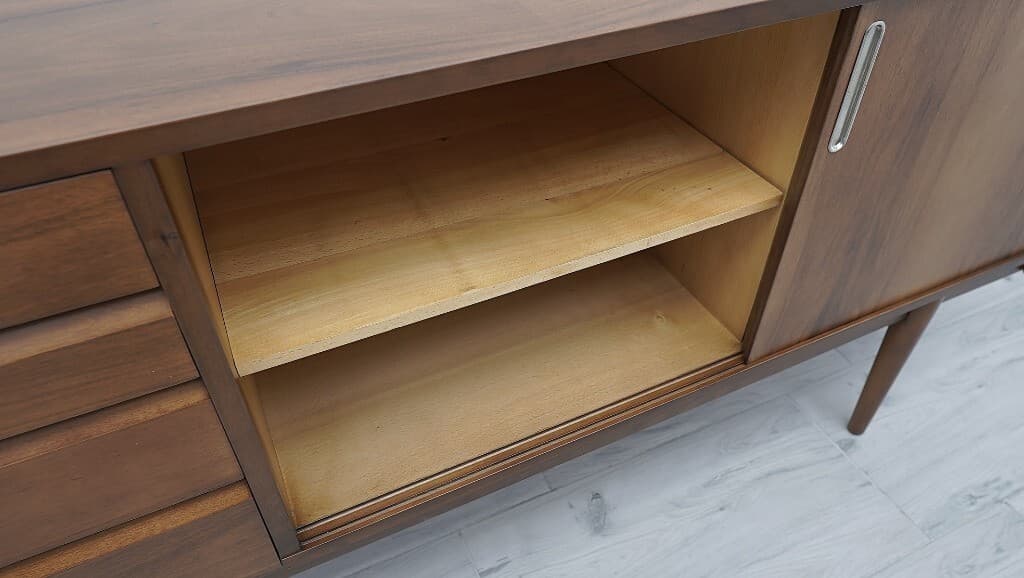 Komoda bytomska PRL, orzech brązowy, MM ARTE - 350959