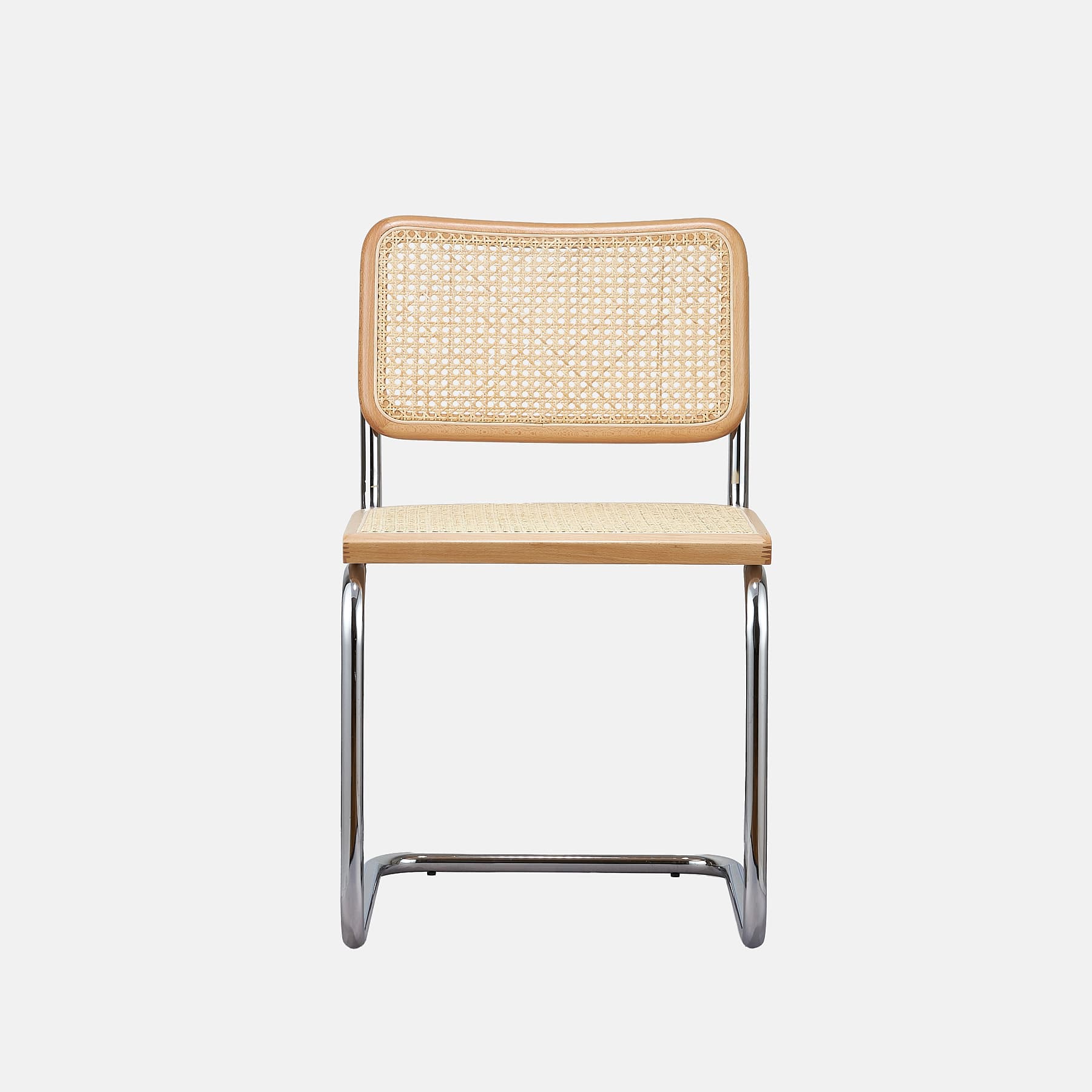 Krzesło z giętej stali premium wg proj. Cesca, M. Breuer, Bauhaus, naturalny buk - 351795