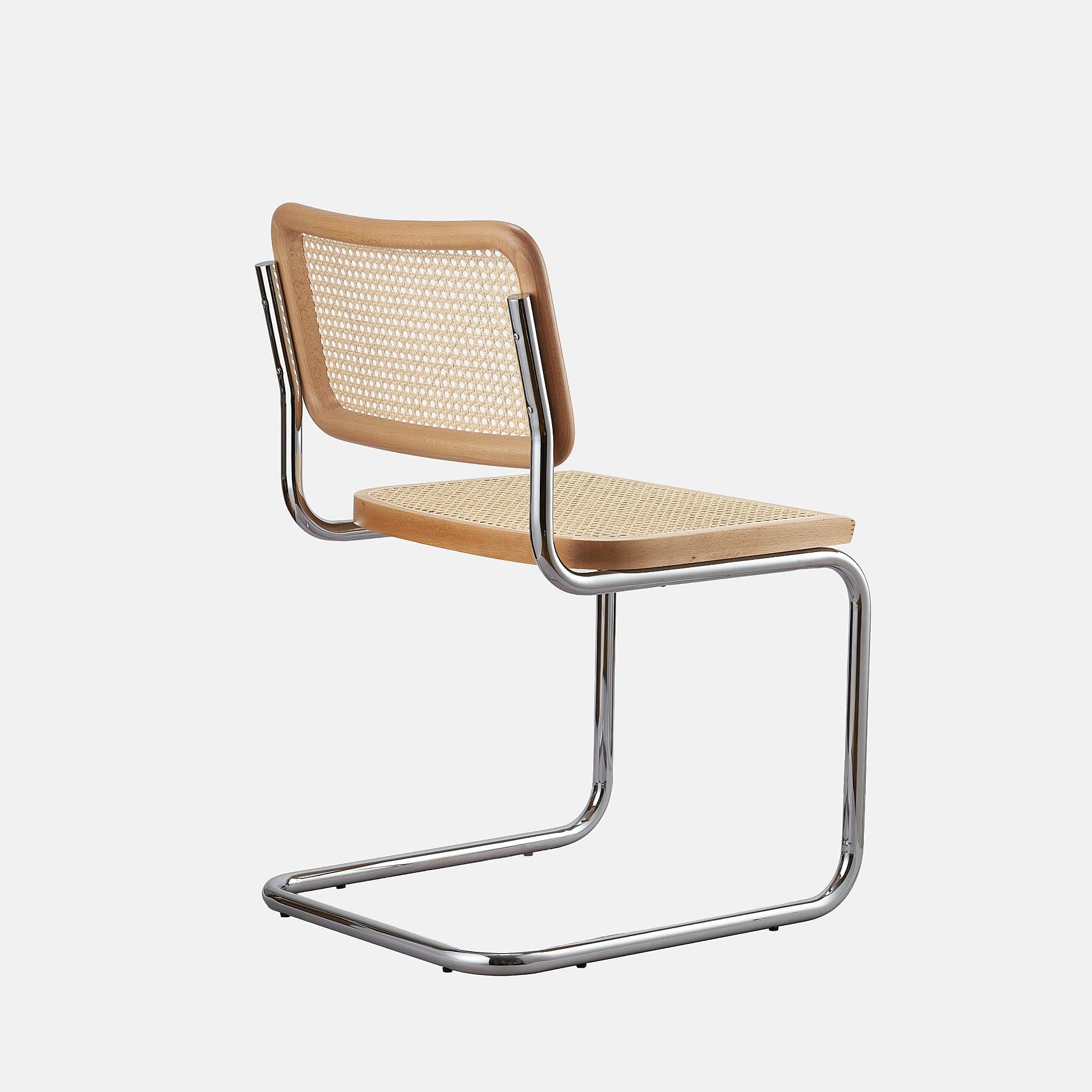 Krzesło z giętej stali premium wg proj. Cesca, M. Breuer, Bauhaus, naturalny buk - 351797
