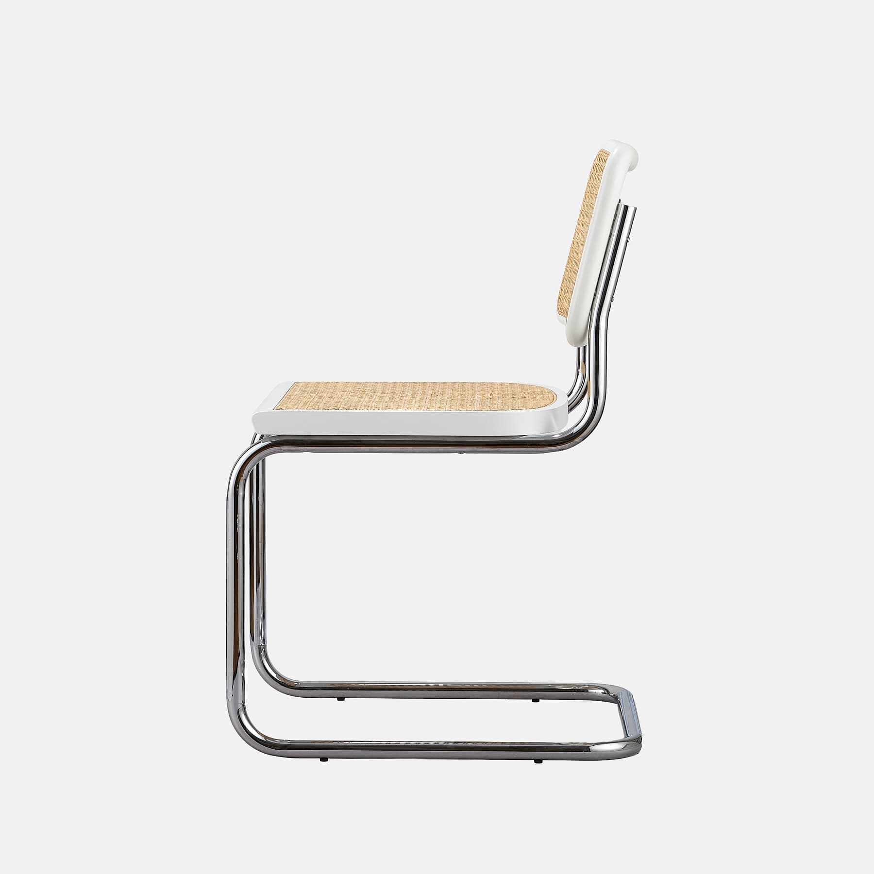 Krzesło z giętej stali premium wg proj. Cesca, M. Breuer, Bauhaus, białe - 351869