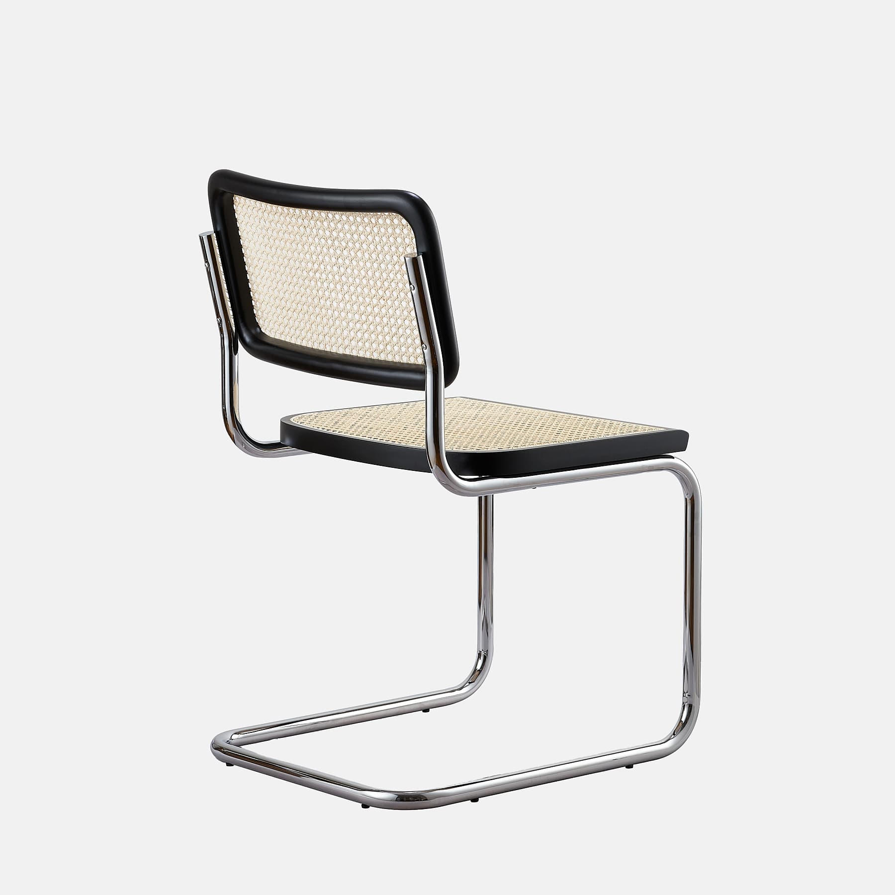 Krzesło z giętej stali premium wg proj. Cesca, M. Breuer, Bauhaus, czarne - 351885