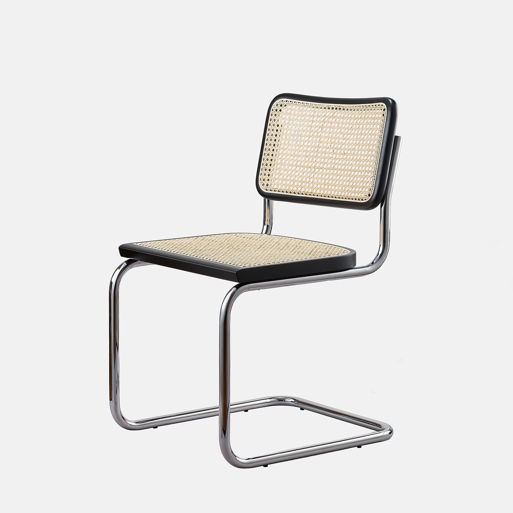 Krzesło z giętej stali premium wg proj. Cesca, M. Breuer, Bauhaus, czarne - 351882