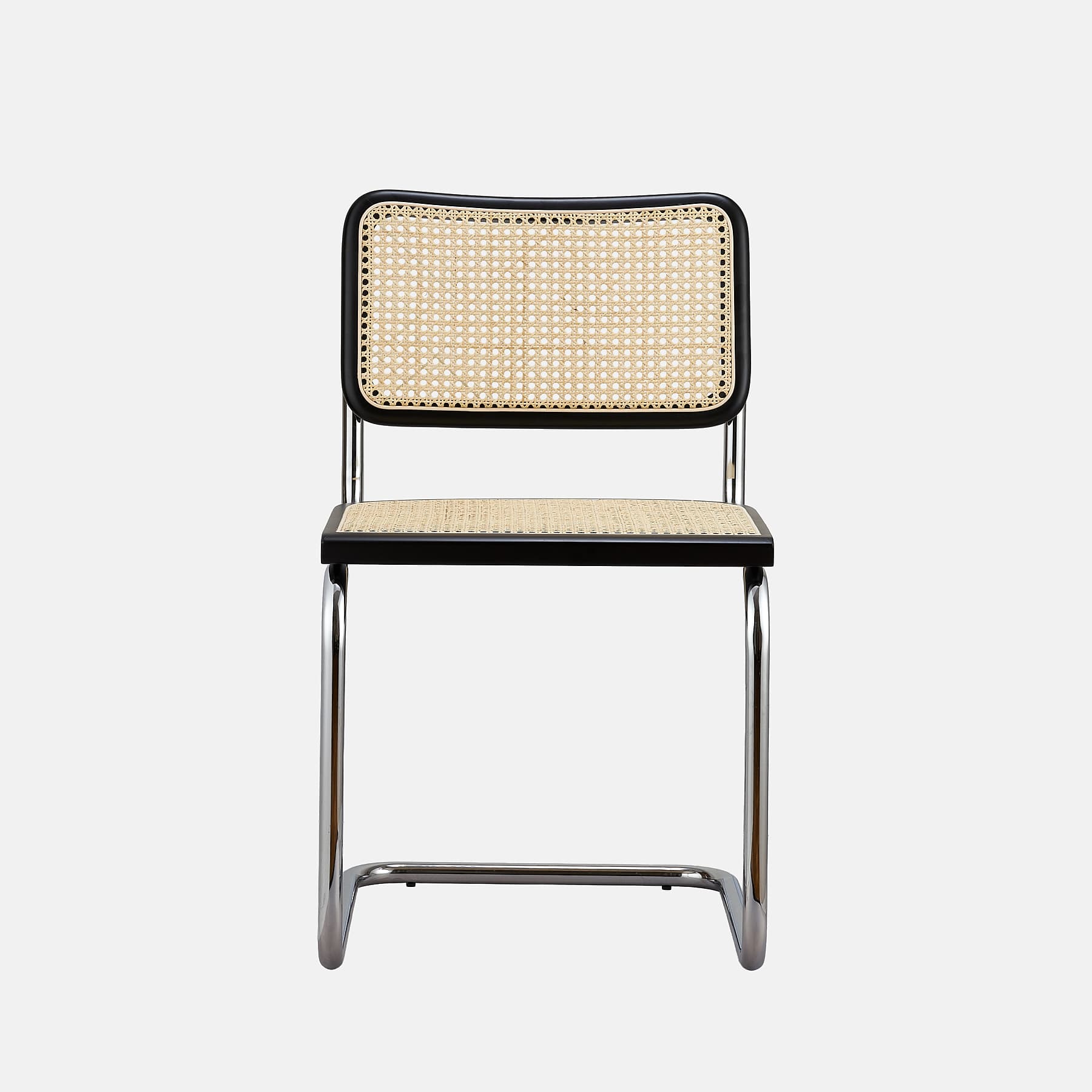 Zestaw 6 krzeseł z giętej stali premium wg proj. Cesca, M. Breuer, Bauhaus, czarne - 351922